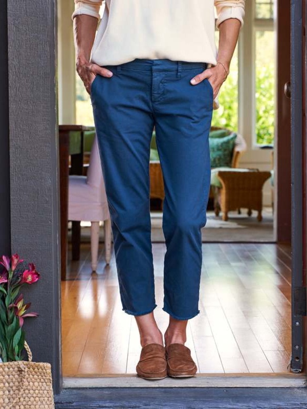 Frank & Eileen Wicklow Cropped Chino Pants 8